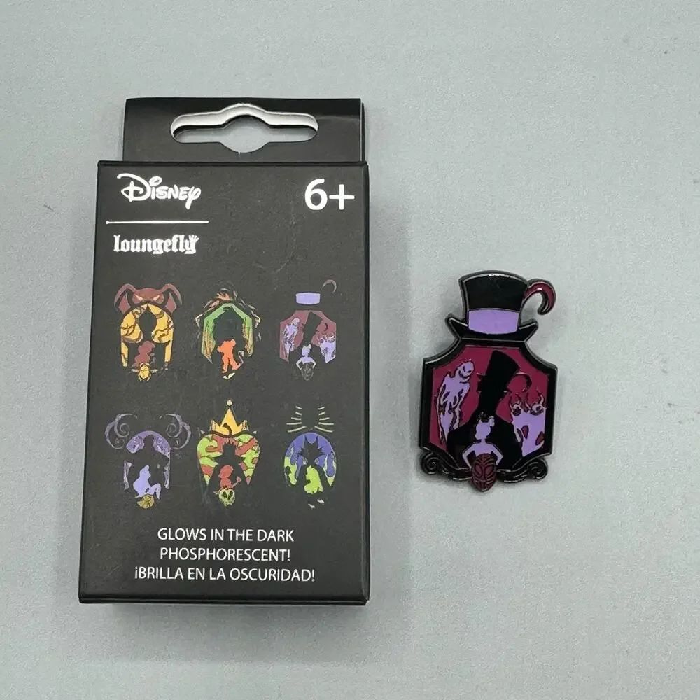 Loungefly Disney Villain Silhouette GITD Blind Pin- TIANA & DR FACILIER New Open